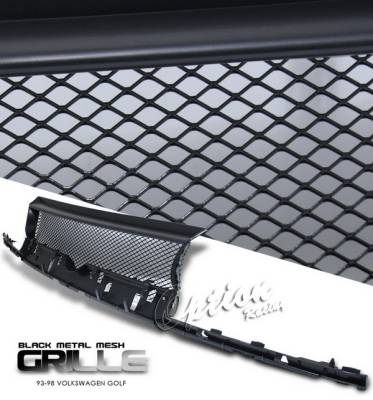 Volkswagen Golf Option Racing Black Grille - Steel Mesh Style - 64-45191