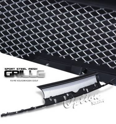 Volkswagen Golf Option Racing Sport Grille - Steel Mesh Style - 64-45192