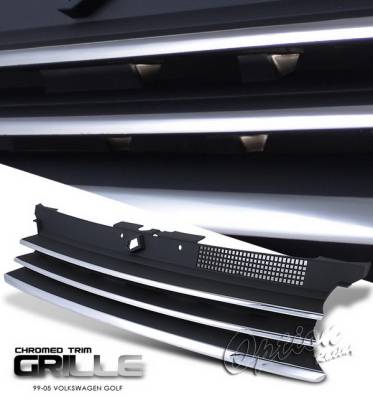 Volkswagen Golf Option Racing Sport Grille - Performance Style -Chrome & Black - 64-45197