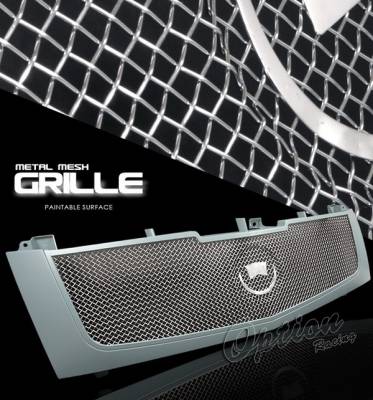 Cadillac Escalade Option Racing Chrome Grille - Stainless Steel Mesh - Grey - 1PC - 65-14379