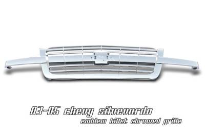 Chevrolet Silverado Option Racing Emblem Billet Grille - 65-15121