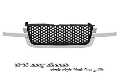 Chevrolet Silverado Option Racing Round Hole Grille - 65-15123