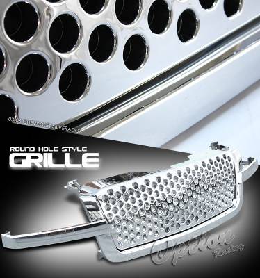 Chevrolet Silverado Option Racing Round Hole Grille - 65-15124