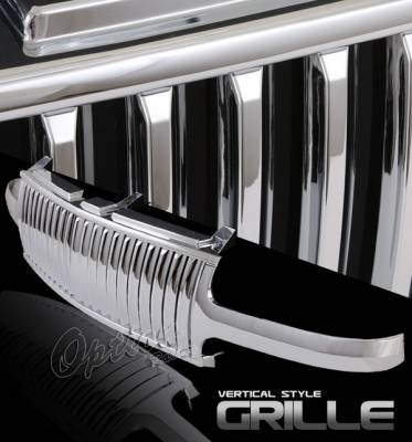 Chevrolet Silverado Option Racing Chrome Grille - Vertical Style - 65-15300