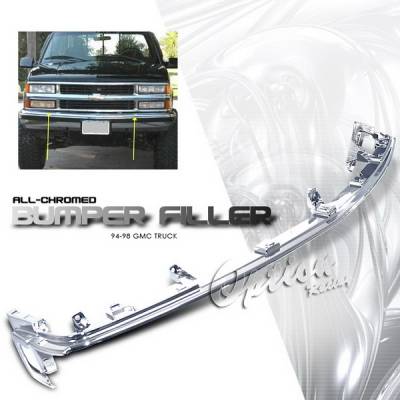 Chevrolet S10 Option Racing Chrome Grille - Upper Bumper Pad - 1PC - 65-15329