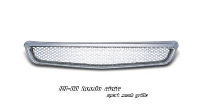 Honda Civic Option Racing Mesh Sport Grille - 65-20207