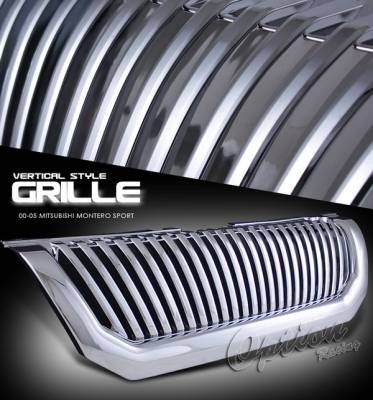 Mitsubishi Montero Option Racing Chrome Grille - Vertical Style - Chrome - 1PC - 65-35255