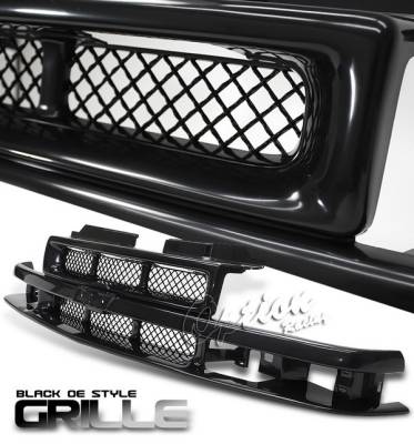 Chevrolet S10 Option Racing Black Grille - OEM Style - 80-15124