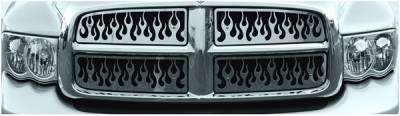 Dodge Ram Pilot Stainless Steel Flame Grille Insert - 1PC - SG-342