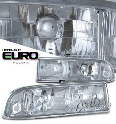 Chevrolet S10 Option Racing Headlights - Chrome - 10-15126