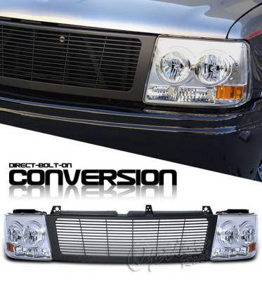 Chevrolet Silverado Option Racing Headlights - Black & Chrome - 10-15260