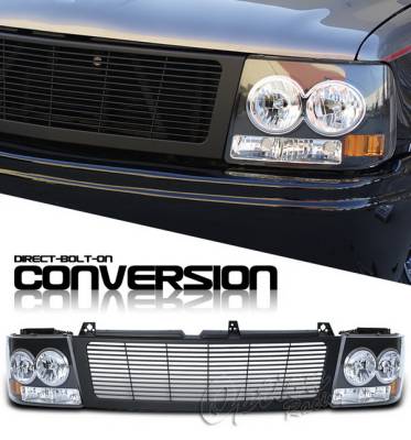 Chevrolet Silverado Option Racing Headlights - Black & Black - 10-15261