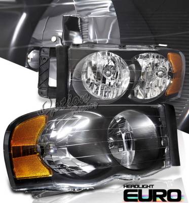 Dodge Ram Option Racing Headlights - Black - 10-17293