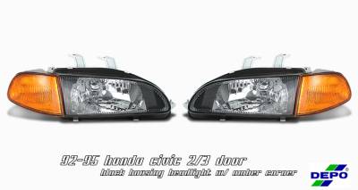 Honda Civic Option Racing Headlight - 10-20199