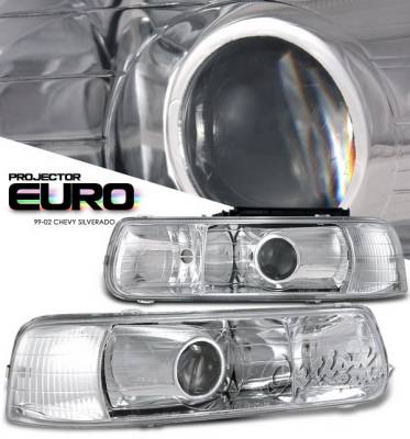 Chevrolet Silverado Option Racing Projector Headlights - Chrome - 11-15137