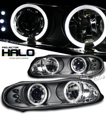 Chevrolet Camaro Option Racing Projector Headlights - Black - 11-15280