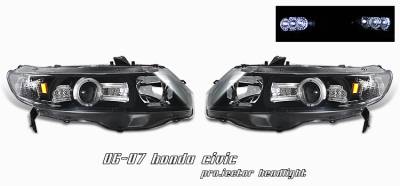 Honda Civic Option Racing Projector Headlight - 11-20189