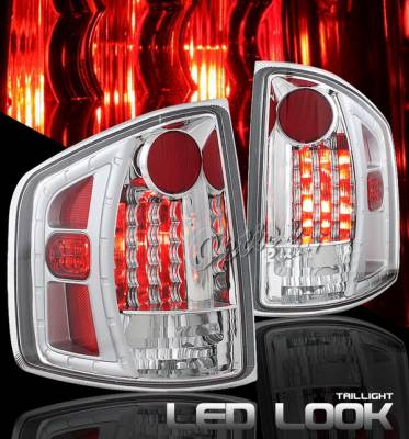 Chevrolet S10 Option Racing Taillights LED Look - Chrome Diamond Cut - 17-19370