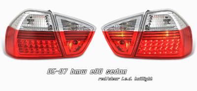 BMW 3 Series Option Racing LED Taillights - 21-12128