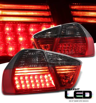 BMW 3 Series Option Racing LED Taillights - 21-12129