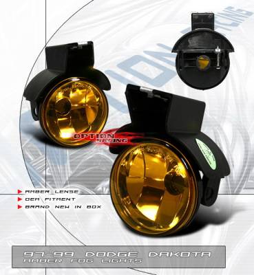 Dodge Dakota Option Racing Fog Light Kit - Amber - 28-17113