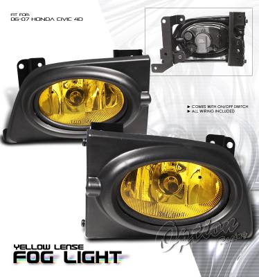 Honda Civic Option Racing Fog Light Kit - 28-20189