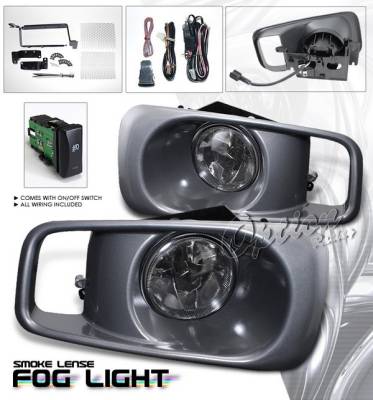 Honda Civic Option Racing Fog Light Kit with Wiring Kit - Smoke - 28-20222