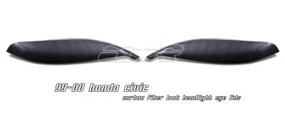 Honda Civic Option Racing Headlight Eyelids - 49-20113