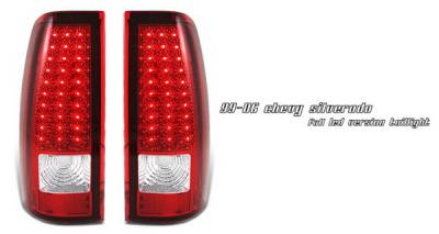 Chevrolet Silverado Option Racing LED Taillights - Red Full LED Version - 75-15142