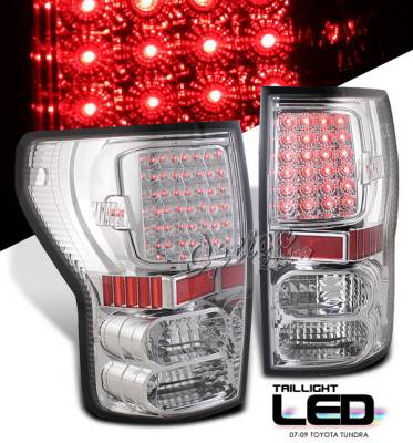 Toyota Tundra Option Racing LED Taillights - Chrome - 75-44329