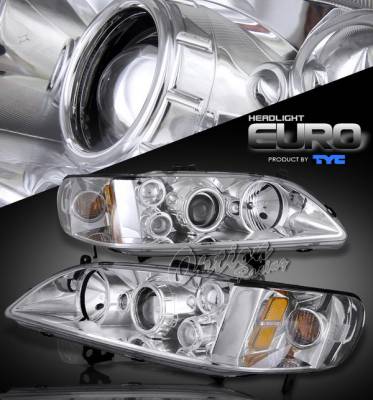 Honda Accord Option Racing Projector Headlights - Chrome Projector Headlight - 80-6103-05