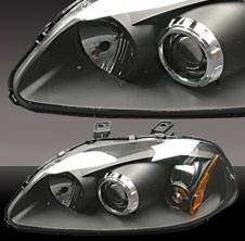 Honda Civic Pilot Black Projector Headlight - Pair - HL-203BK