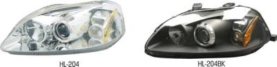 Honda Civic Pilot Chrome Projector Headlight - Pair - HL-204