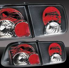 Honda Civic 2DR Pilot Carbon Fiber Look Taillight - Set - TL-202CF