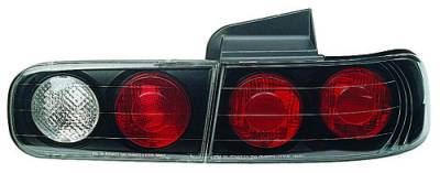 Acura Integra 4DR IPCW Taillights - Crystal Eyes - Bermuda Black - 4PC - CWT-108B2