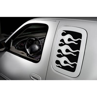 Ford F150 V-Tech Sidewinder Window Cover - Flames Style - 3931