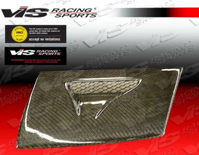 Nissan 240SX VIS Racing Carbon Fiber Headlight Cover with Intake Scoop - 89NS2402DTNR-HLC