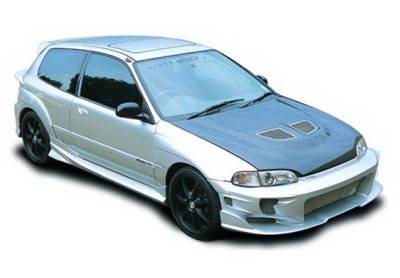 Honda Civic HB Wings West Revolver Body Kit with Voltex Rear Bumper & Extreme Flares - 890746