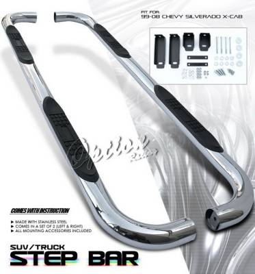 Chevrolet Silverado Option Racing Side Step Bar - Stainless - 30-15109