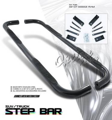 Dodge Ram Option Racing Side Step Bar - Black - 30-17120