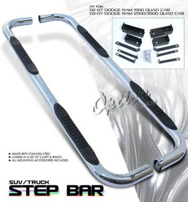 Dodge Ram Option Racing Side Step Bar - Stainless - 30-17121