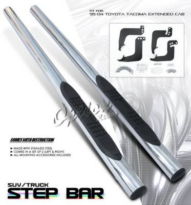 Toyota Tacoma Option Racing Side Step Bar - Stainless - 30-44191