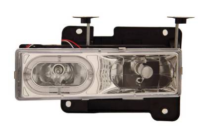 GMC CK Truck Anzo Headlights - Crystal with Halo Carbon Fiber - 111006