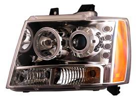 Chevrolet Suburban Anzo Projector Headlights - Chrome & Clear with Halos - 111108