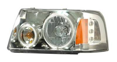 Ford Ranger Anzo Projector Headlights - Halo Chrome Clear Amber - CCFL - 1PC - 111151