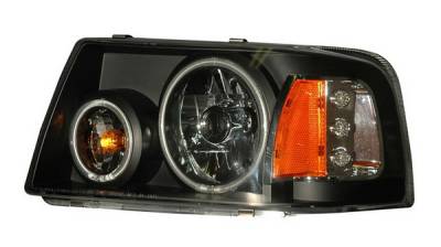 Ford Ranger Anzo Projector Headlights - Halo Black Clear Amber - CCFL - 1PC - 111152