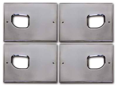 Pro-One Smooth Chrome Billet Interior Door Handle Backing Plate Set - H20003SC