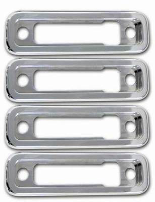 Pro-One Smooth Chrome Billet Marker Light Bezels - Set - H20008SC