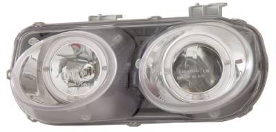 Acura Integra Anzo Projector Headlights - with Halo Chrome - 121006