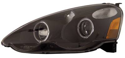 Acura RSX Anzo Projector Headlights - with Halo Black - 121007